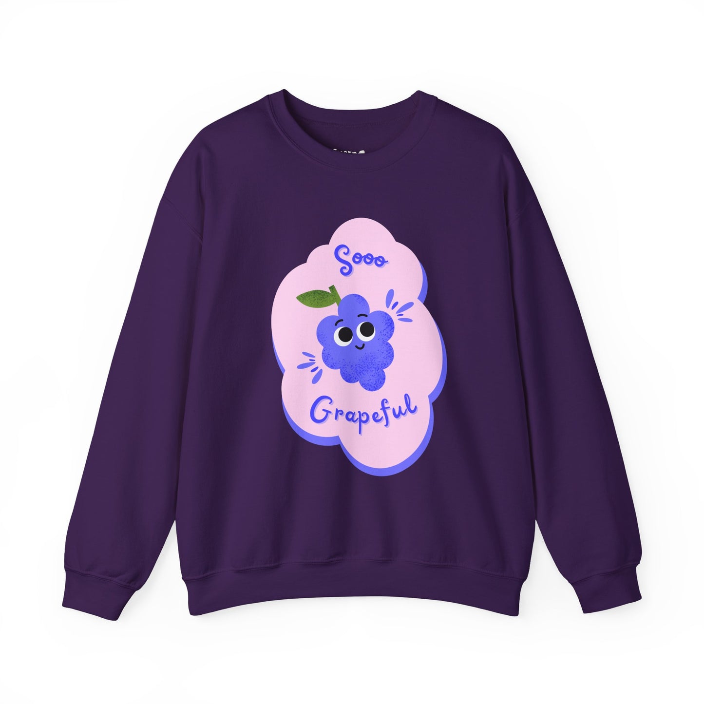 Sooo Grapeful Crewneck Sweatshirt - Cozy Unisex Top, Perfect for Gift Giving, Casual Wear, Fall Fashion, and Everyday Comfort