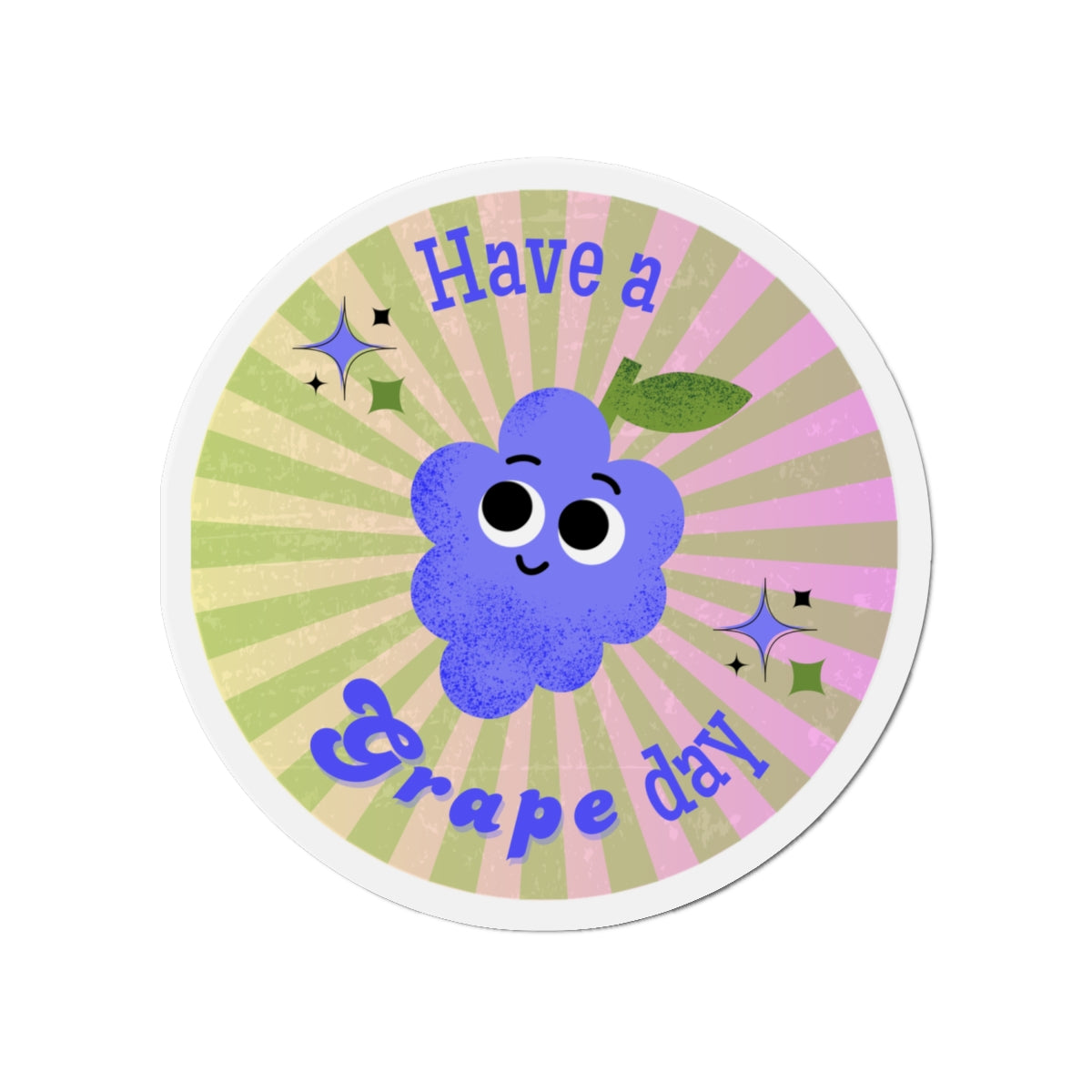 Cheerful Fruit-Themed Die-Cut Magnets - "Have a Grape Day" Design, Fun Home Decor, Gifts for Kids, Office Decor, Fridge Magnet