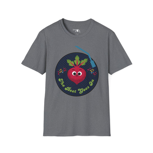 Fun and Whimsical Beet-Themed Unisex Softstyle T-Shirt, Perfect Gift for Fun Lovers, Music Enthusiasts, and Gardeners