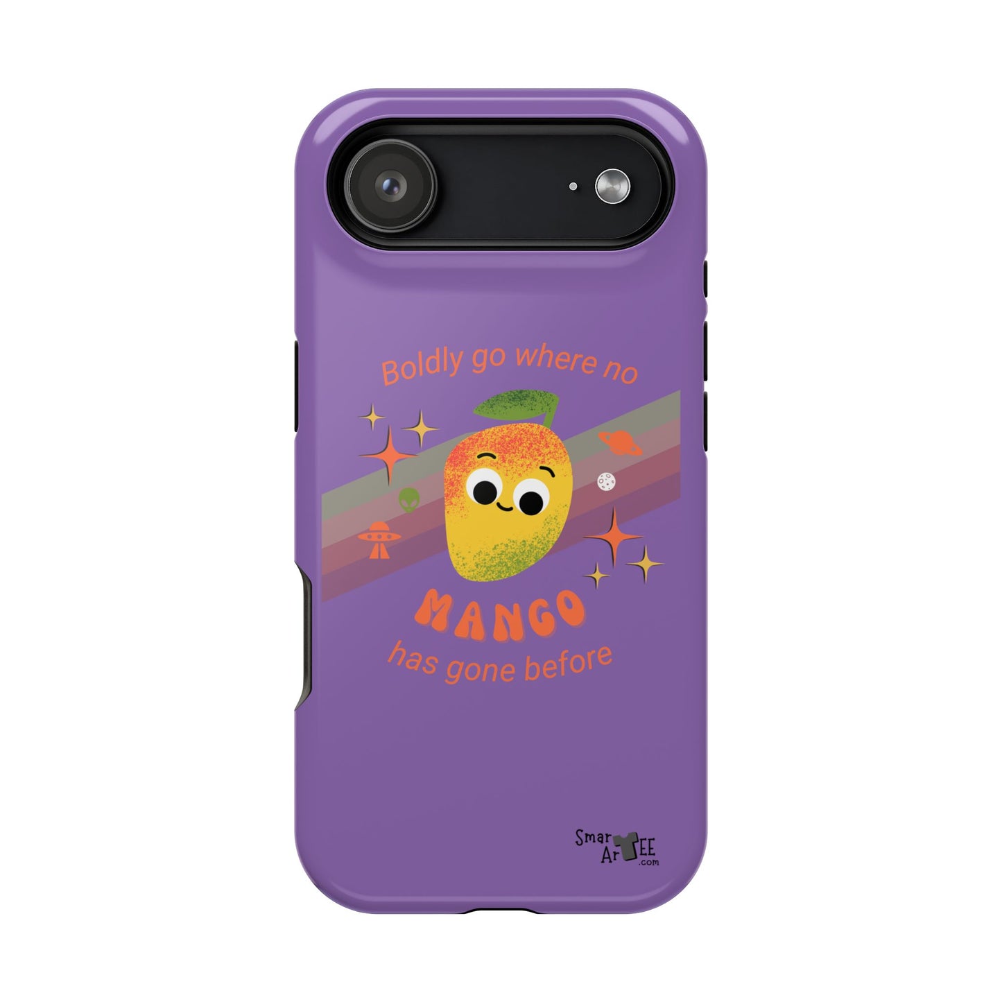Star Trek Themed Mango Pun Phone Case, Impact-Resistant Case, Quirky Tech Accessory, Cute Phone Cover, Gift for Fruit Lovers
