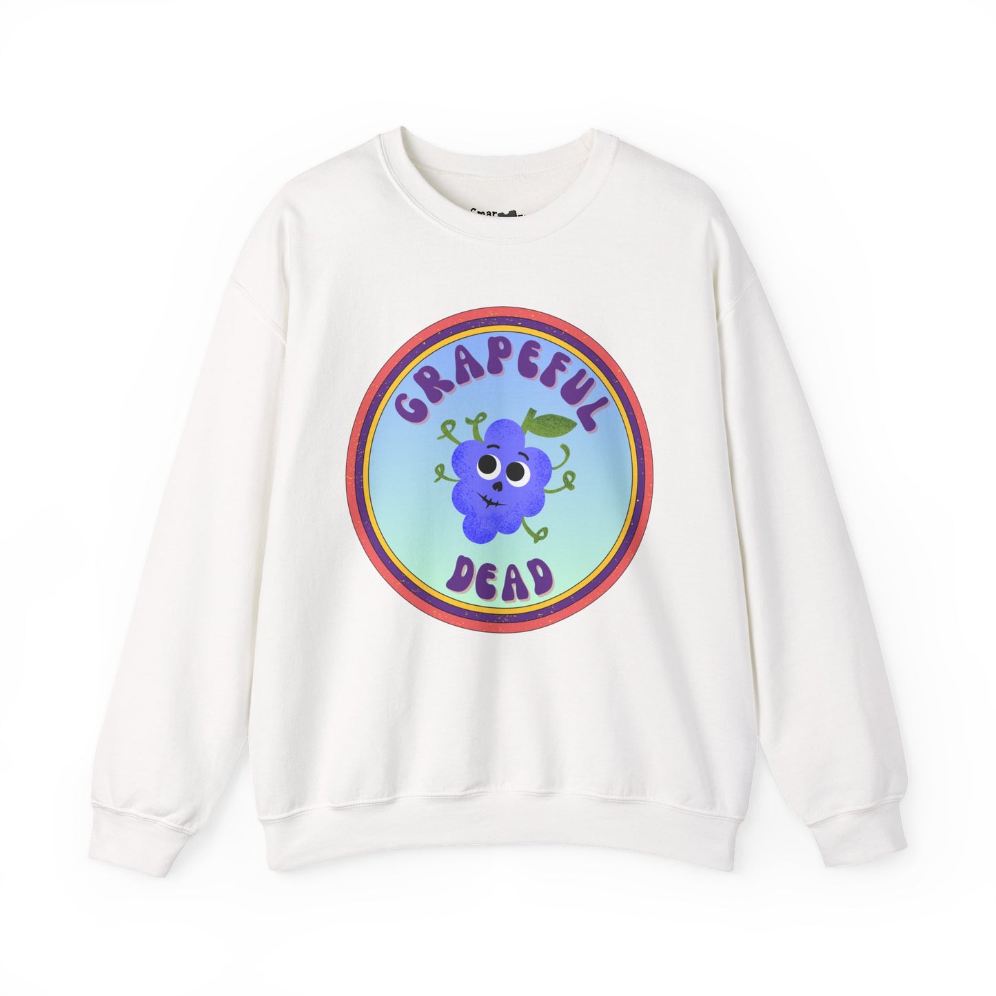 Grapeful Dead Crewneck Sweatshirt - Funny Fruit Pun Design, Cozy Whimsical Sweatshirt, Great Gift Idea