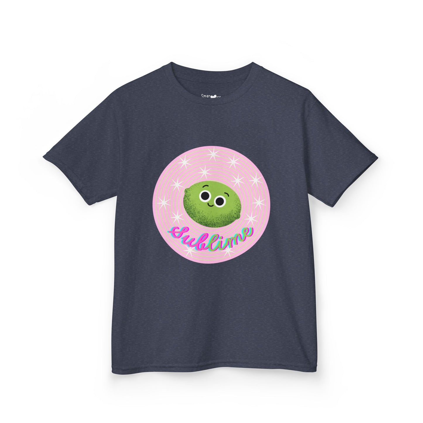Kids Sublime Tee with Cute Lime Character, Fun Kids Shirt, Gift for Birthdays, Playdates, Summer Outfits, Cute Apparel