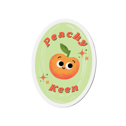 Peachy Keen Die-Cut Magnets – Cute Fruit Decorative Magnets for Home, Kitchen, Gifts, Refrigerator, Stickers