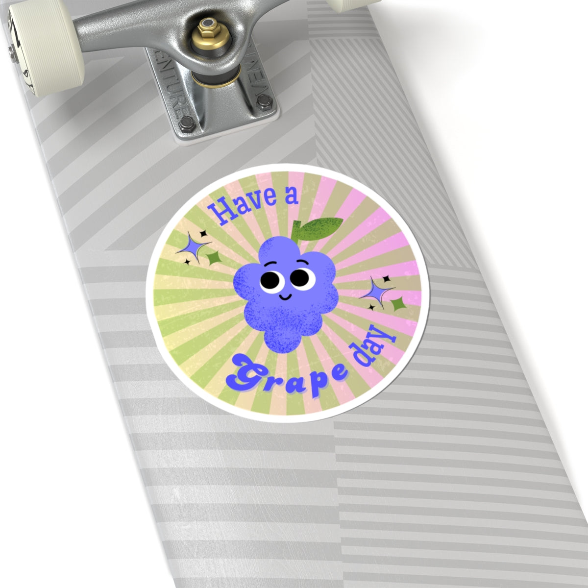 Have a Great Day- Grape Themed Kiss-Cut Stickers, Cute Laptop Decals, Fun Gifts for Kids, Positive Vibe Stickers, Seasonal Decor
