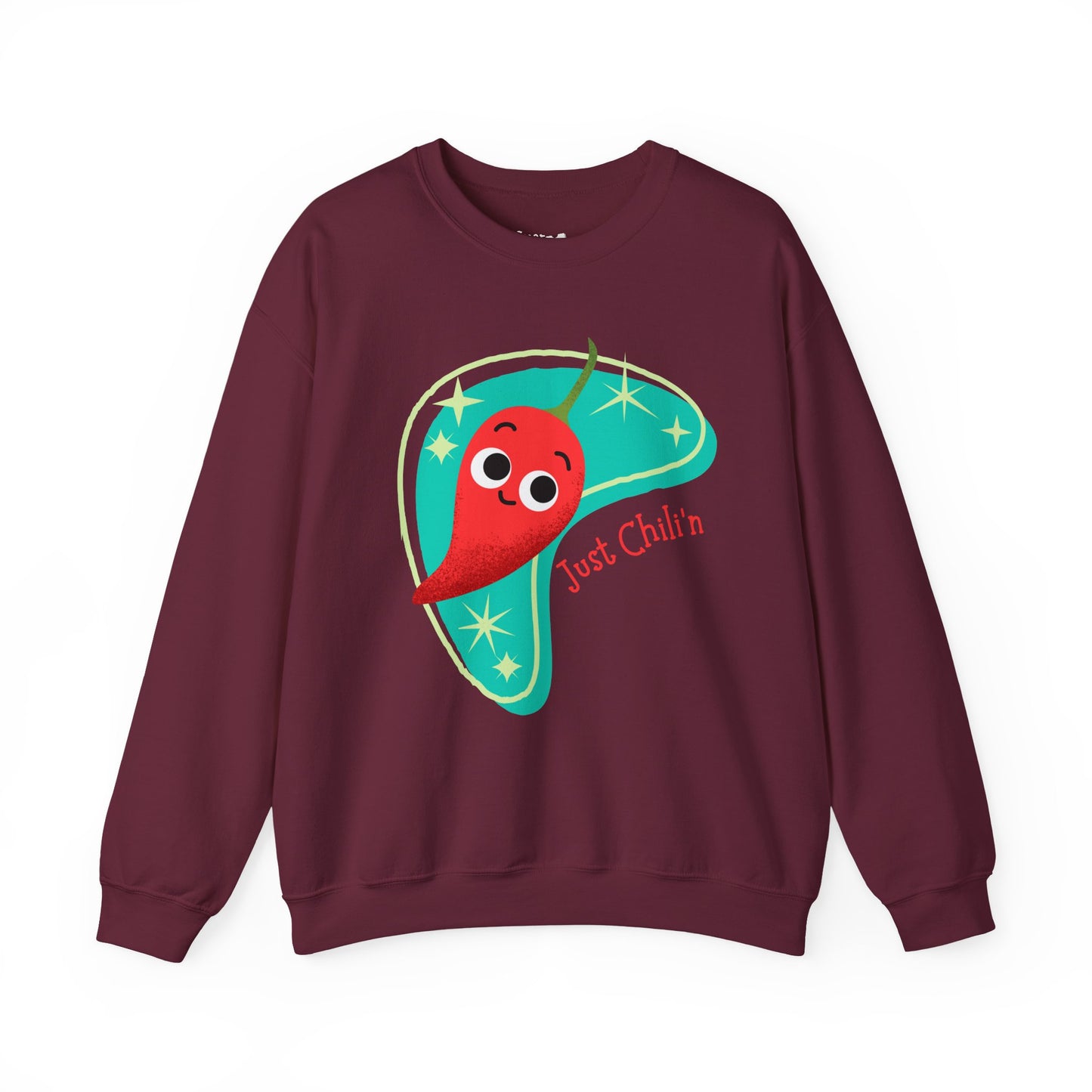 Chili'n Pun Sweatshirt, Cozy Vegetable Pun Sweatshirt, Great Gift Idea, Relaxing Days