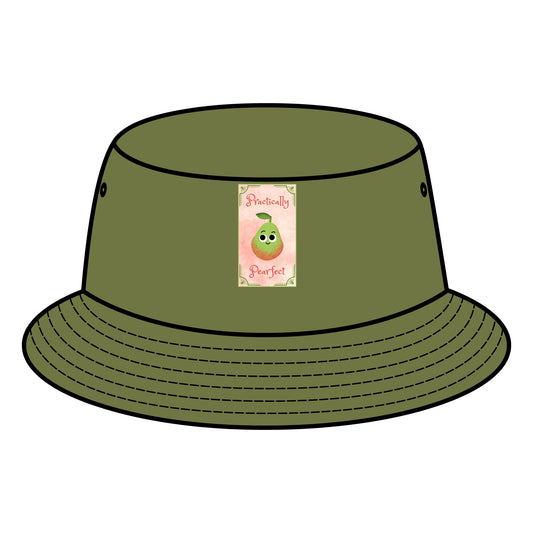 Cute Pear Pun Bucket Hat, Trendy Hat for Summer, Gift for Foodies, Vacation Accessory, Festival Hats, Graphic Hat for Casual Wear