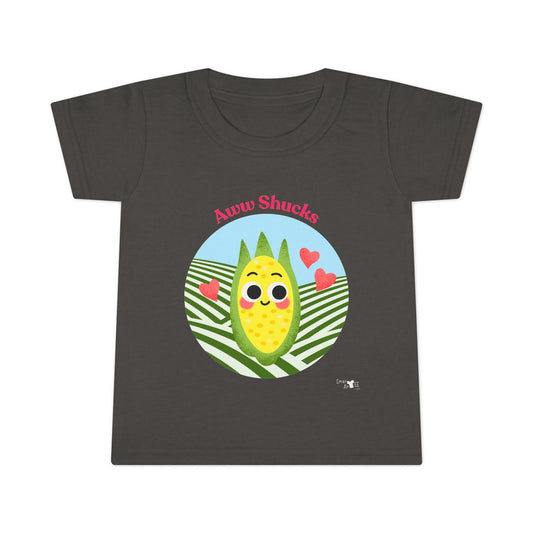 Cute Toddler Shirt with Happy Corn Design, Fun Children's Apparel, Gifts for Kids, Summer Vibes, Birthday Present, Playtime Wear