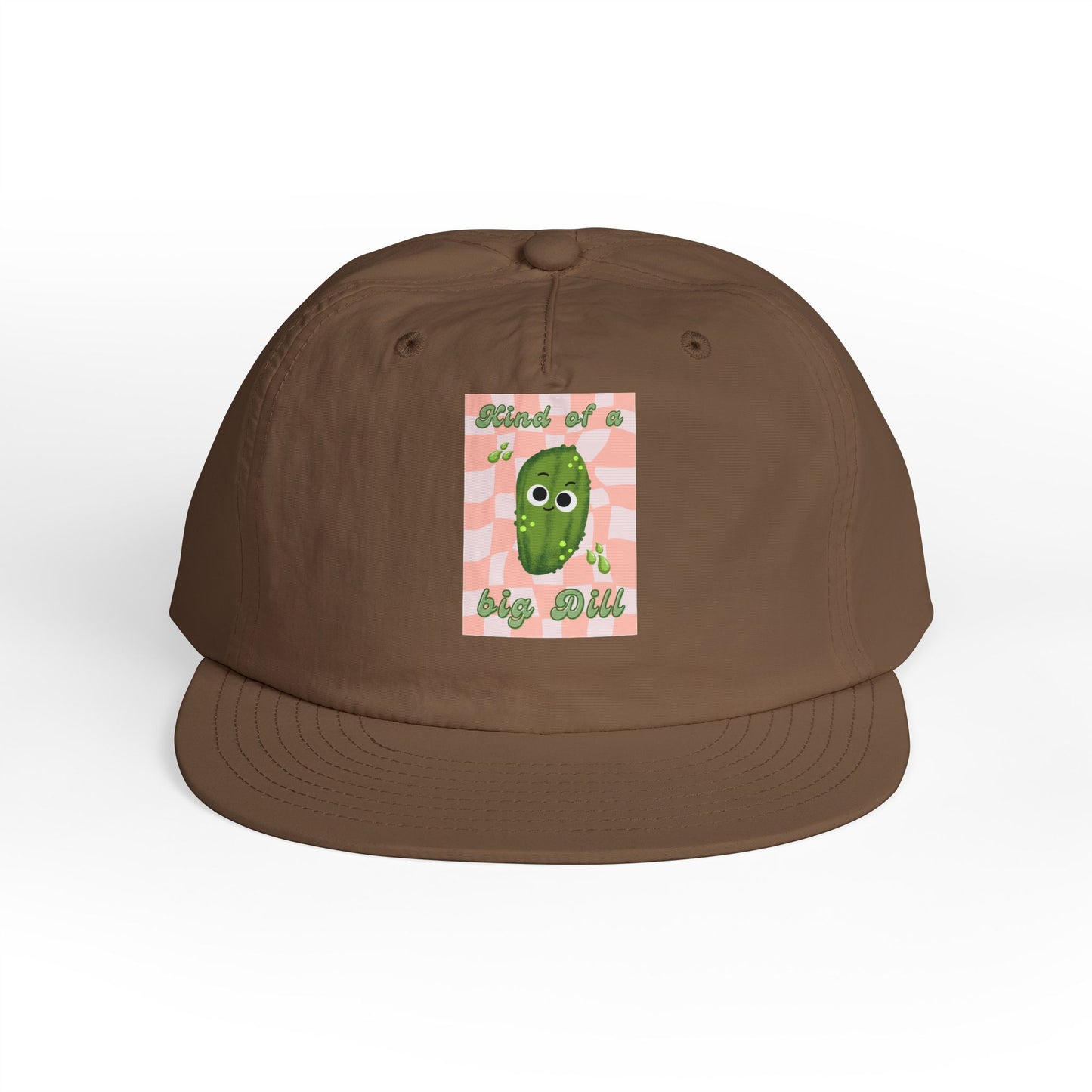 Funny Surf Cap with Cute Dill Pickle Design, Summer Hat for Beach Lovers, Ideal Gift for Foodies, Great for BBQs and Parties