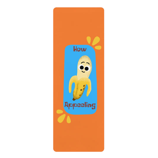 Fun Banana Pun Themed Rubber Yoga Mat - Fun Fitness, Yoga Essentials, Gift for Yogis, Home Gym Decor, Quirky Exercise Mat