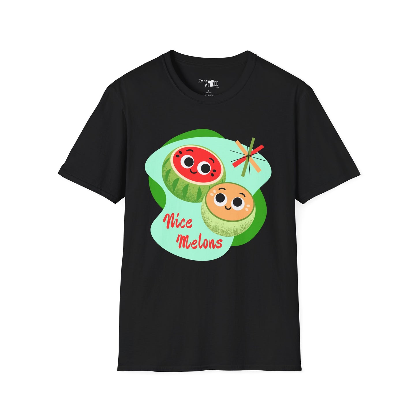 Cute & Fun 'Nice Melons' Unisex Softstyle T-Shirt - Perfect for Summer Vibes & Fruit Lovers, Great Gift Idea