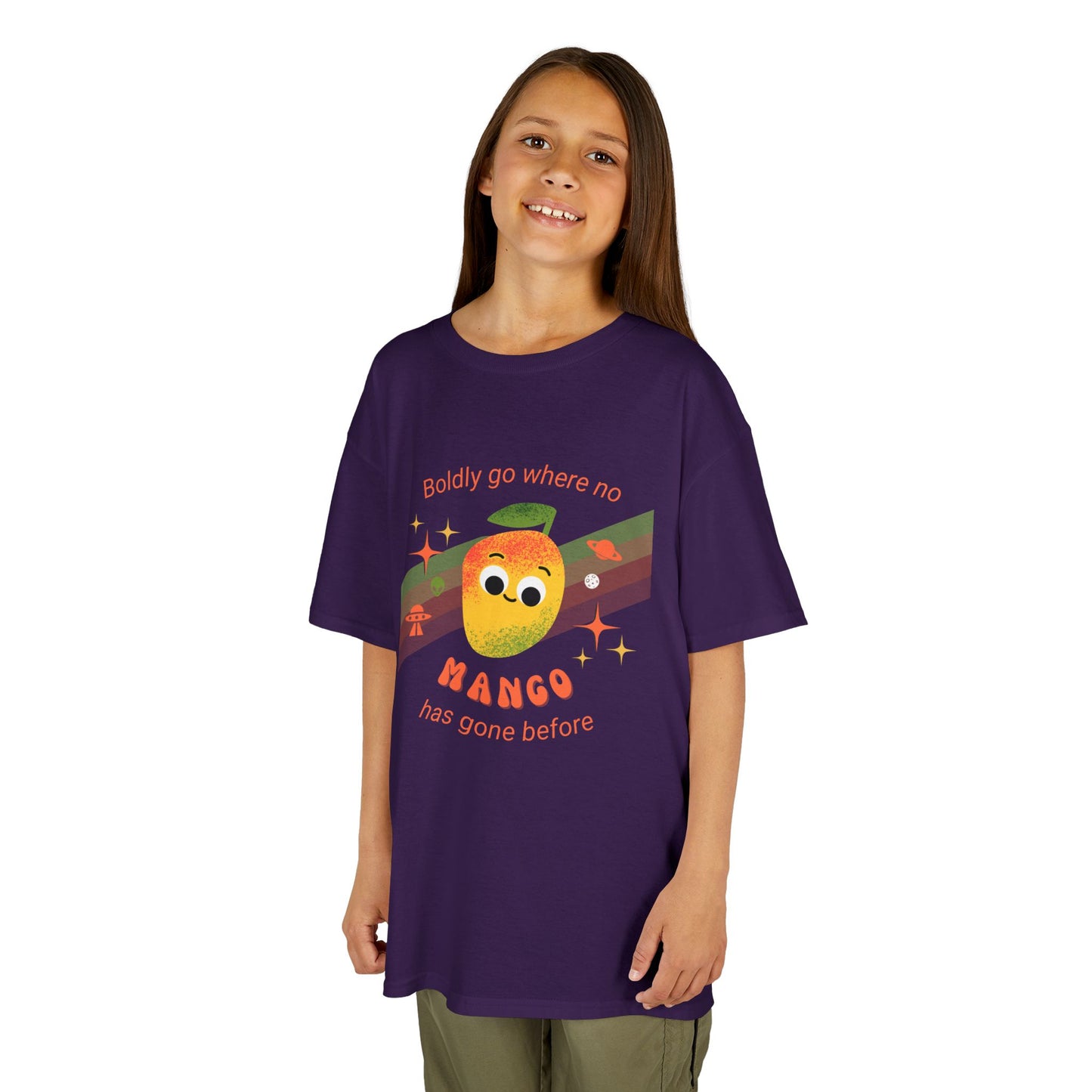 Mango Adventure Kids Tee, Fun Summer Shirt, Cute Gift for Kids, Playful Cotton Tee, Birthday Gift Idea