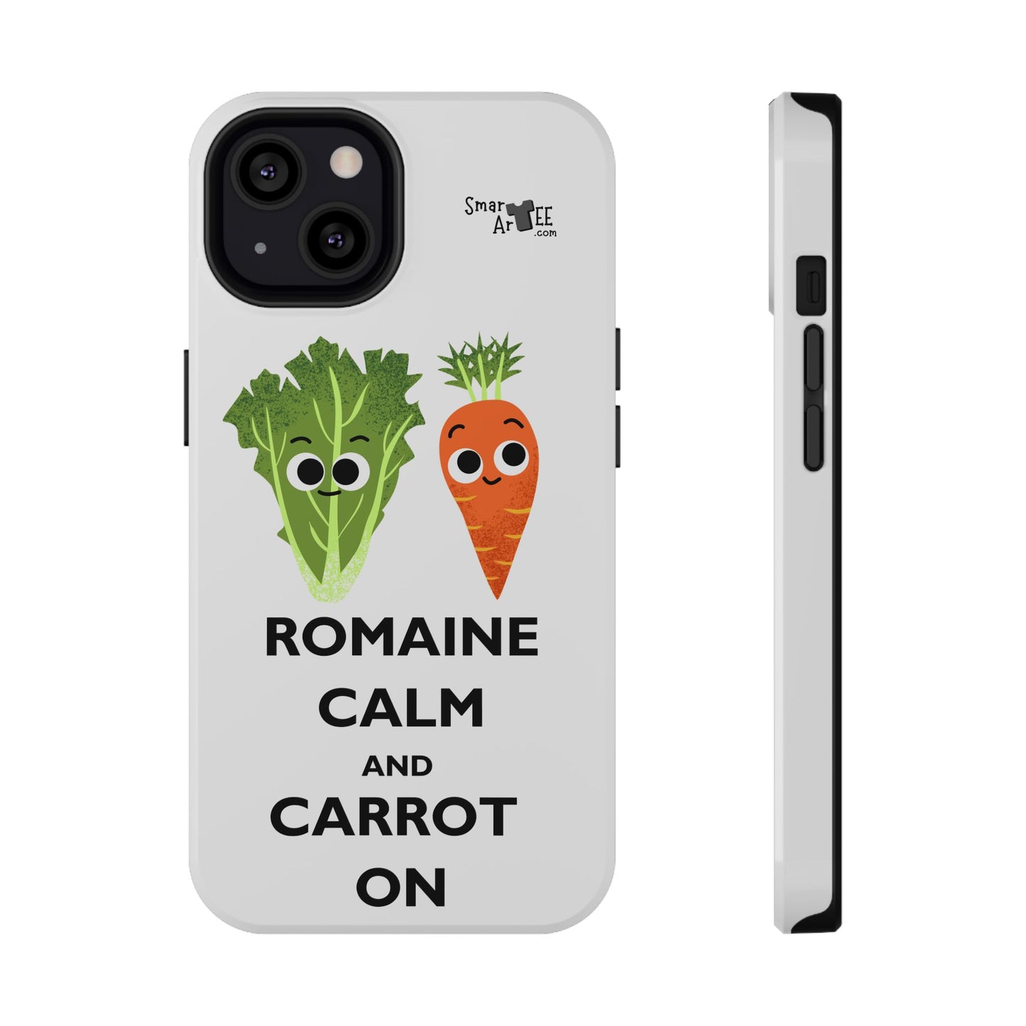 Cute Vegetable Pun Phone Caseca – Romaine Calm and Carrot On, Fun Gift, Kitchen Decor, Quirky, Culinary Passion