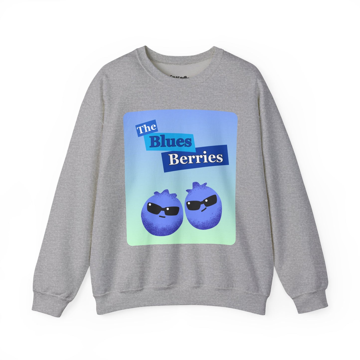 Cool Blues Berries Crewneck Sweatshirt, Funny Pun Gift for Music Lovers, Cozy Casual Wear, Perfect for Fall, Gift for Friends