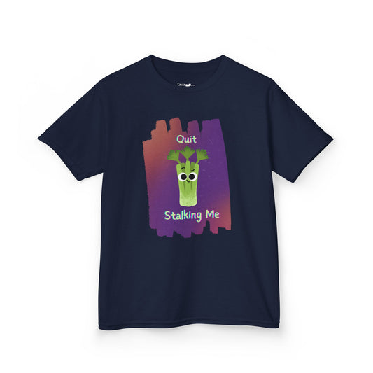 Funny Kids Tee - "Quit Stalking Me" - Cute Graphic Shirt for Kids, Gift for Birthdays, Playdates, Humor Tee