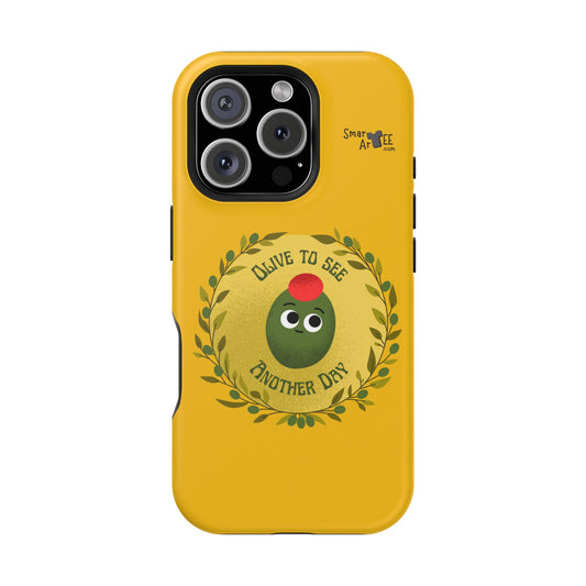 Cute Olive Phone Case, Impact-Resistant Phone Cover, Great Gift for All Ages, Trendy Cell Case, Fun Phone Accessory, Unique Olive Design