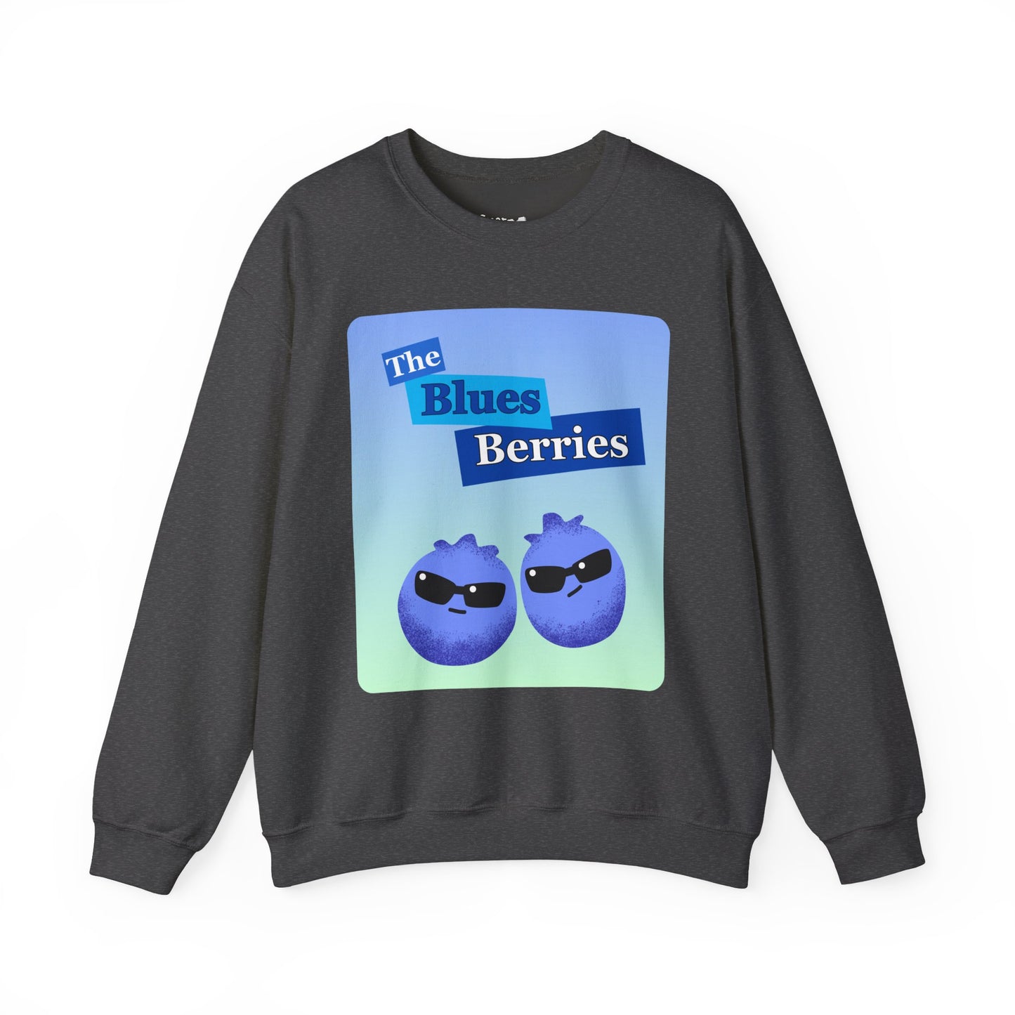 Cool Blues Berries Crewneck Sweatshirt, Funny Pun Gift for Music Lovers, Cozy Casual Wear, Perfect for Fall, Gift for Friends