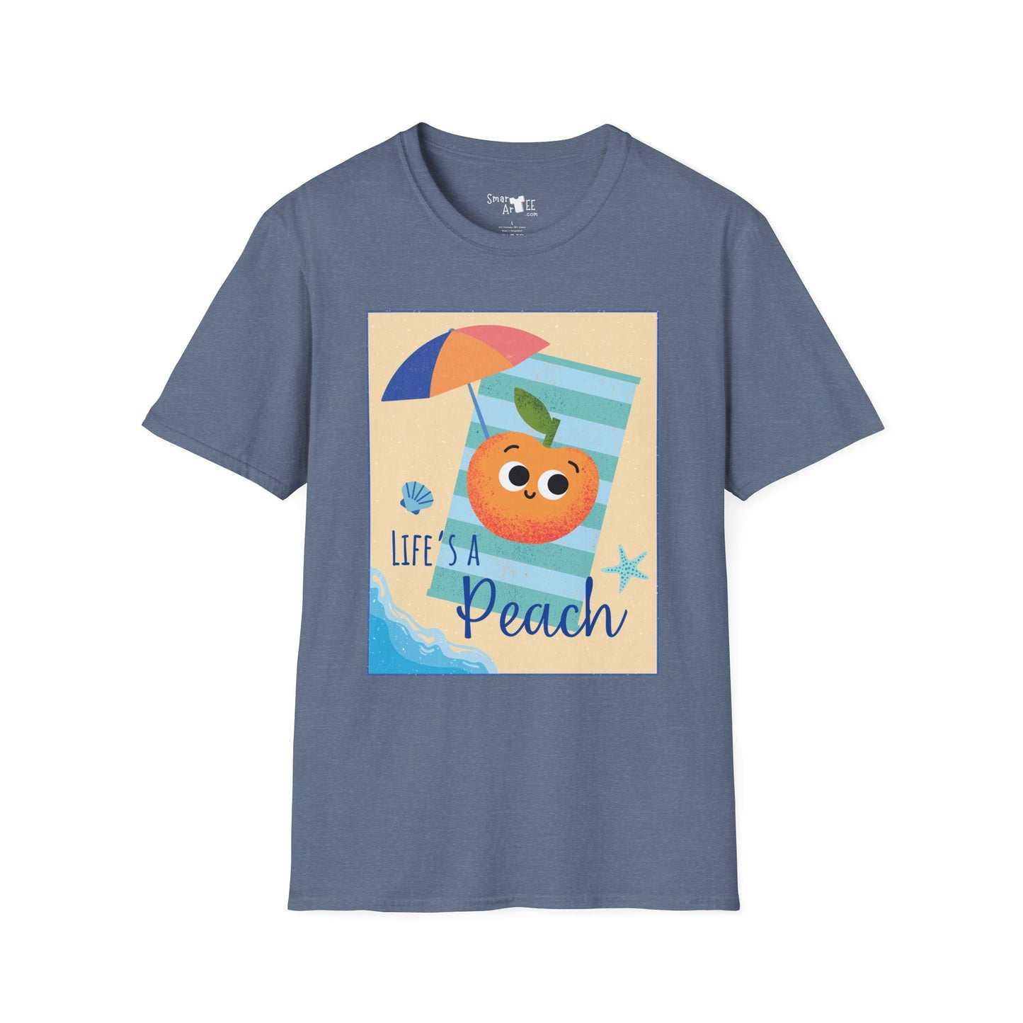 Peach Life Unisex T-Shirt - Life's a Peach When It's Better Than a Beach, Funny Fruit Pun T-Shirt, Great Gift Idea