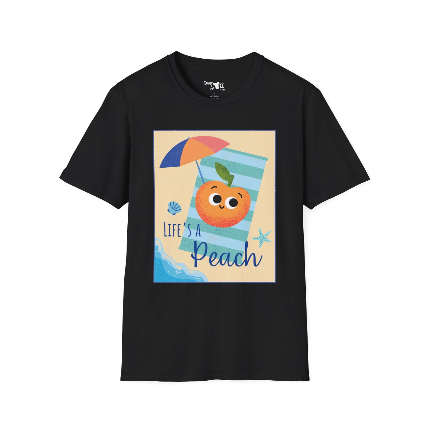 Peach Life Unisex T-Shirt - Life's a Peach When It's Better Than a Beach, Funny Fruit Pun T-Shirt, Great Gift Idea