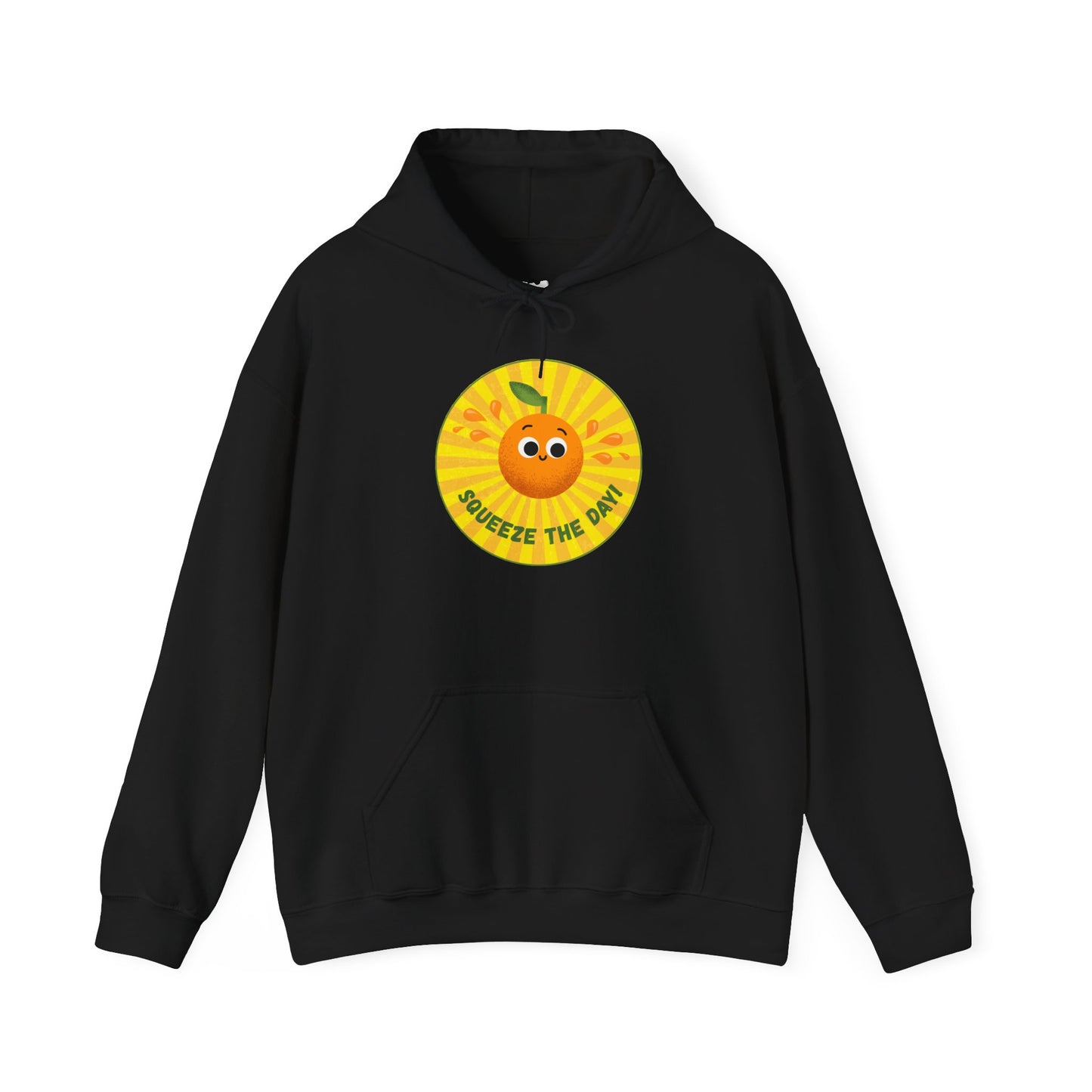 Squeeze The Day Hoodie, Cozy Unisex Pullover, Casual Layer, Gift for Fruit Lovers, Cute Graphic Hoodie, Fun Everyday Wear