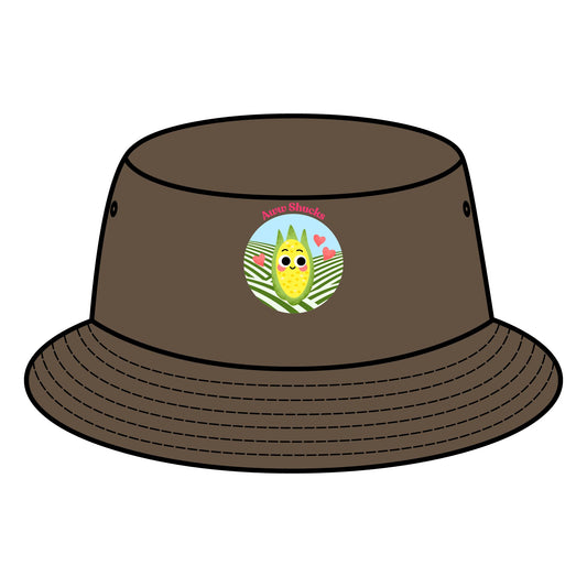 Cute Corn Character Bucket Hat, Summer Sun Hats, Funny Gift for Farmers and Gardeners, Gardening Accessory, Cute Outdoor Hat