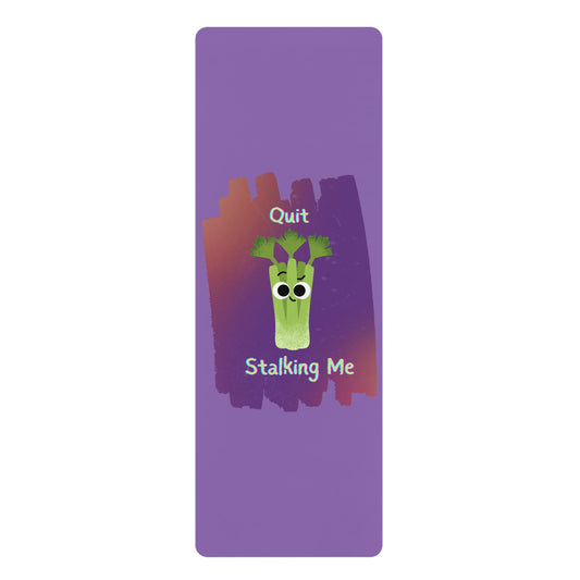 Funny Celery Yoga Mat, Motivational Yoga Mat, Gift for Foodies, Fitness Equipment, Home Yoga Essentials, Unique Workout Gear