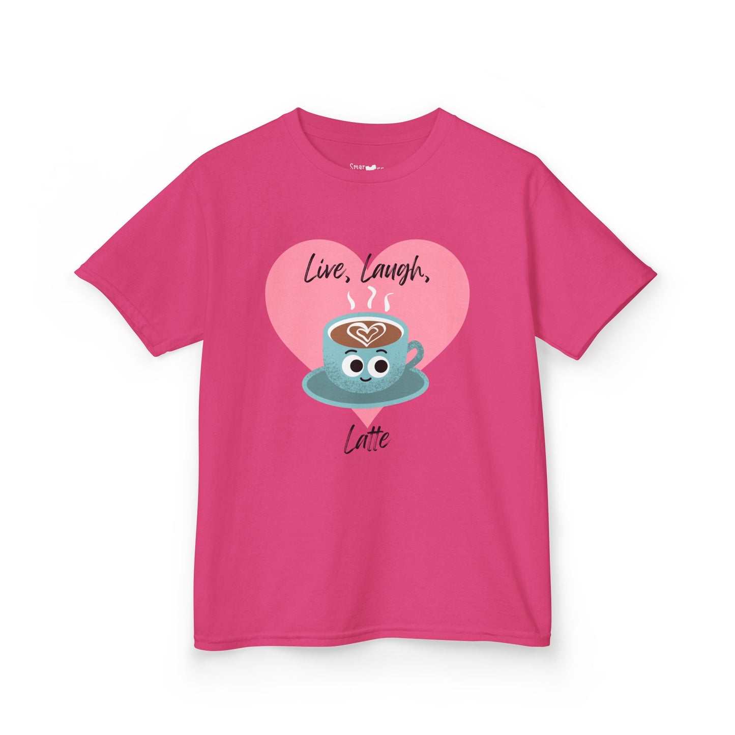 Cute Latte Kids Tee, Kids Cotton Shirt, Coffee Lover Shirt, Live Laugh Love Tee, Fun Gift for Kids