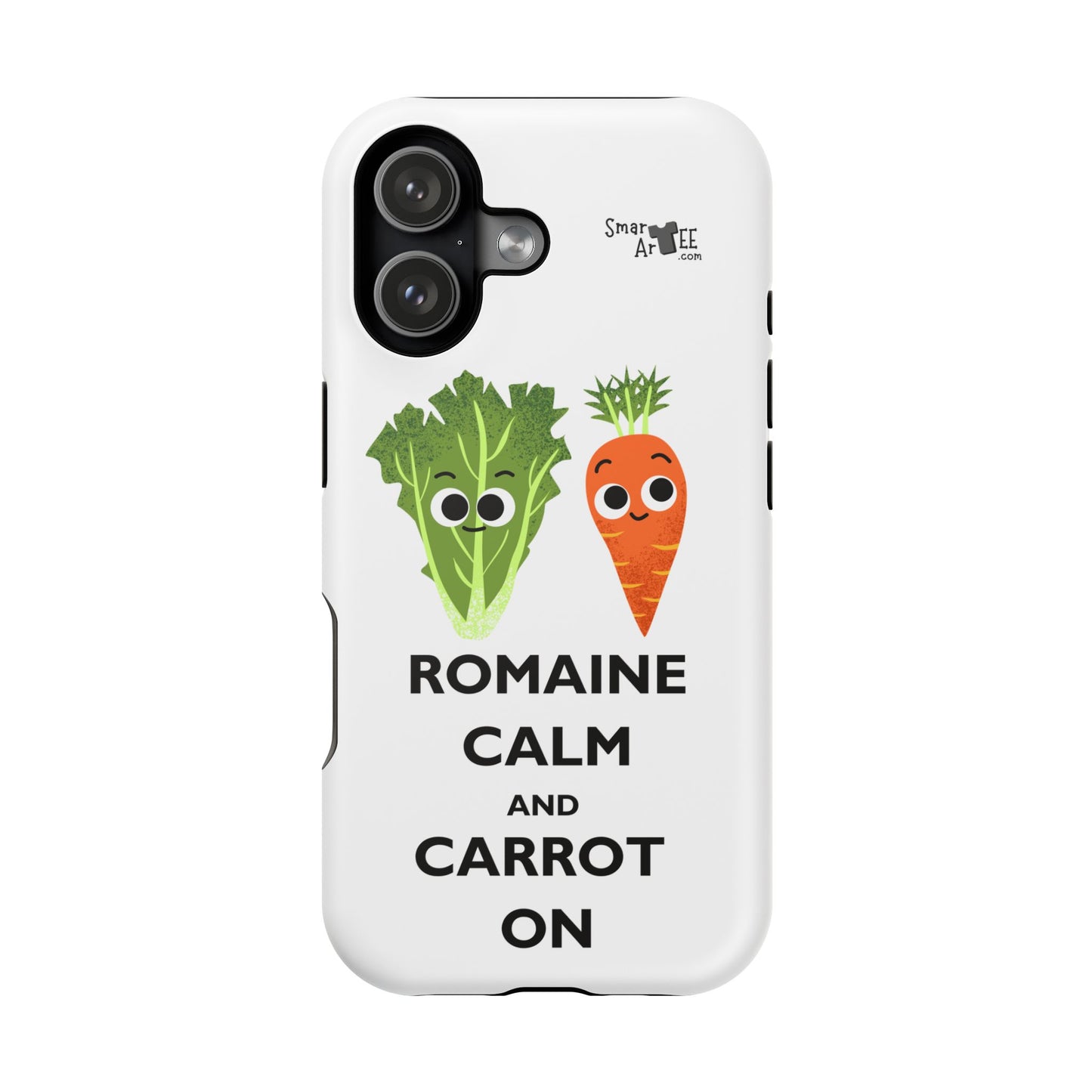 Cute Vegetable Pun Phone Caseca – Romaine Calm and Carrot On, Fun Gift, Kitchen Decor, Quirky, Culinary Passion