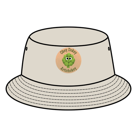 Cute Artichoke Pun Print Bucket Hat, Summer Fashion Hats, Outdoor Sun Hat, Gift for Kids, Family BBQ Accessory