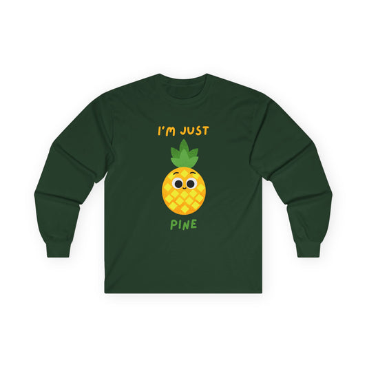 Cute Pineapple Long Sleeve Tees, Funny Shirt, Summer Fashion, Gift for Fruit Lovers, Tropical Vibes, Unisex Apparel