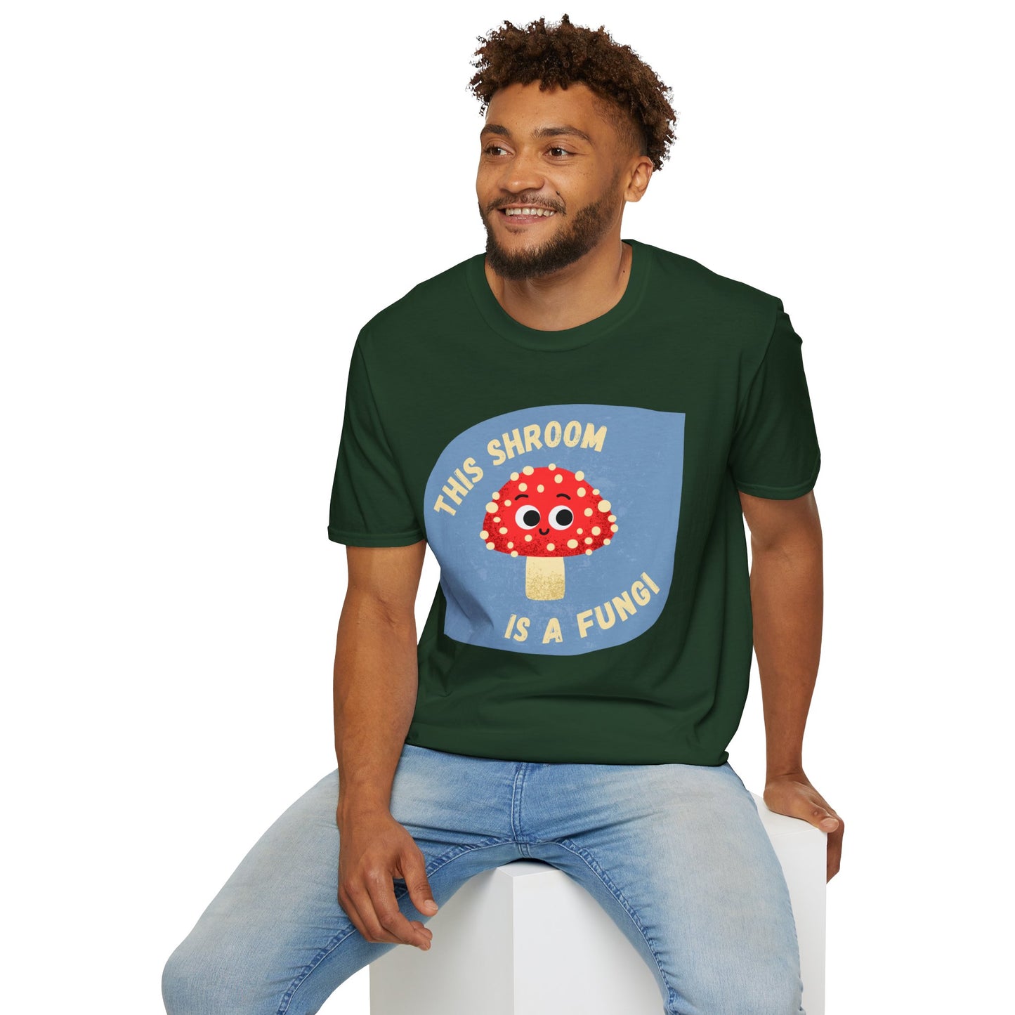 Playful Mushroom T-Shirt, Funny Tee for Nature Lovers, Unisex Graphic Shirt, Cute Gift for Friends, Casual Wear, Eco-Friendly Apparel
