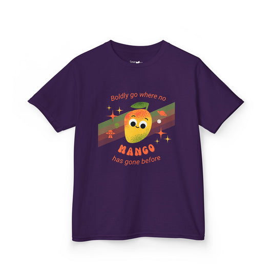 Mango Adventure Kids Tee, Fun Summer Shirt, Cute Gift for Kids, Playful Cotton Tee, Birthday Gift Idea