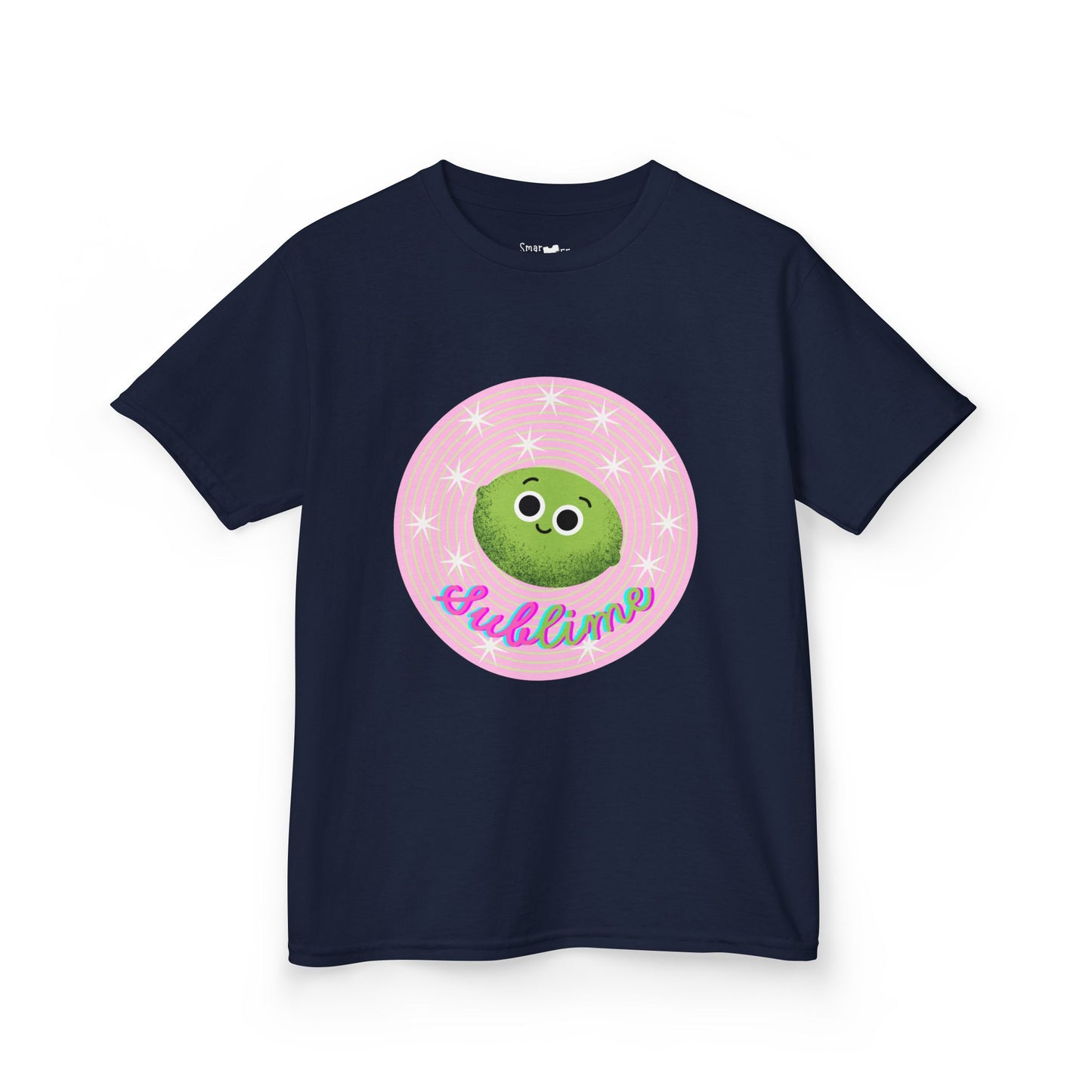 Kids Sublime Tee with Cute Lime Character, Fun Kids Shirt, Gift for Birthdays, Playdates, Summer Outfits, Cute Apparel