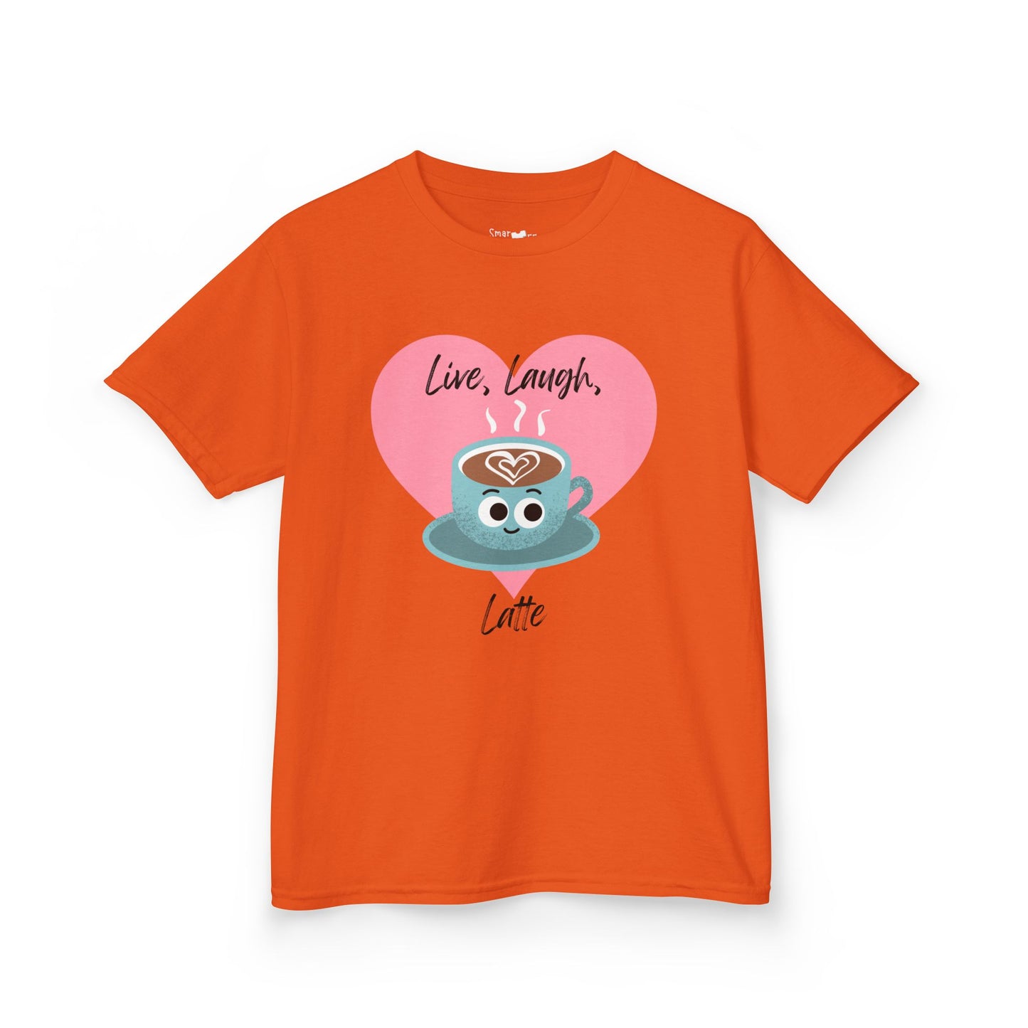 Cute Latte Kids Tee, Kids Cotton Shirt, Coffee Lover Shirt, Live Laugh Love Tee, Fun Gift for Kids
