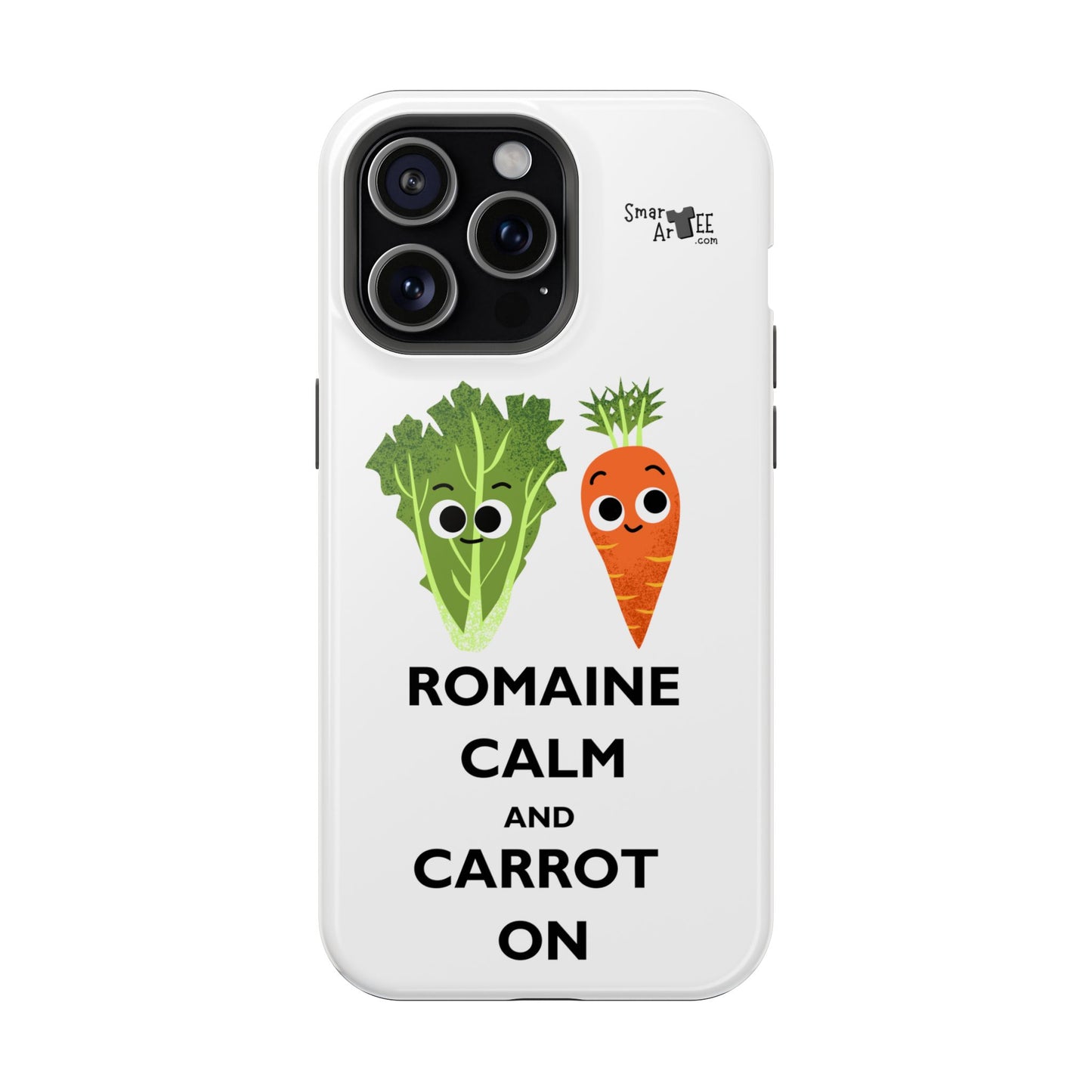 Cute Vegetable Pun Phone Caseca – Romaine Calm and Carrot On, Fun Gift, Kitchen Decor, Quirky, Culinary Passion