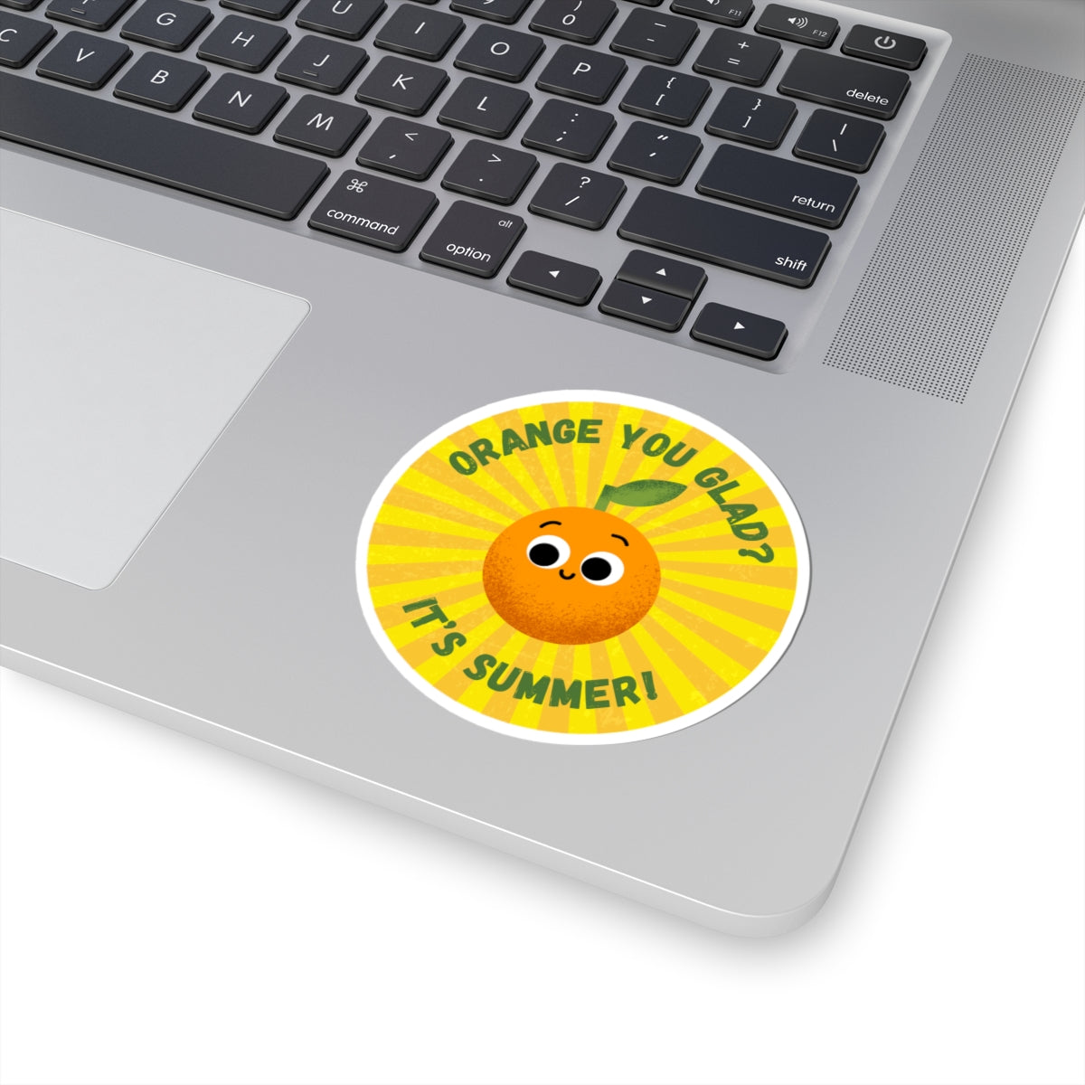 Cute Summer Orange Stickers, Fun Sunflower Design, Laptop, Water Bottle, Journals, Kids Decor, Summer Vibes