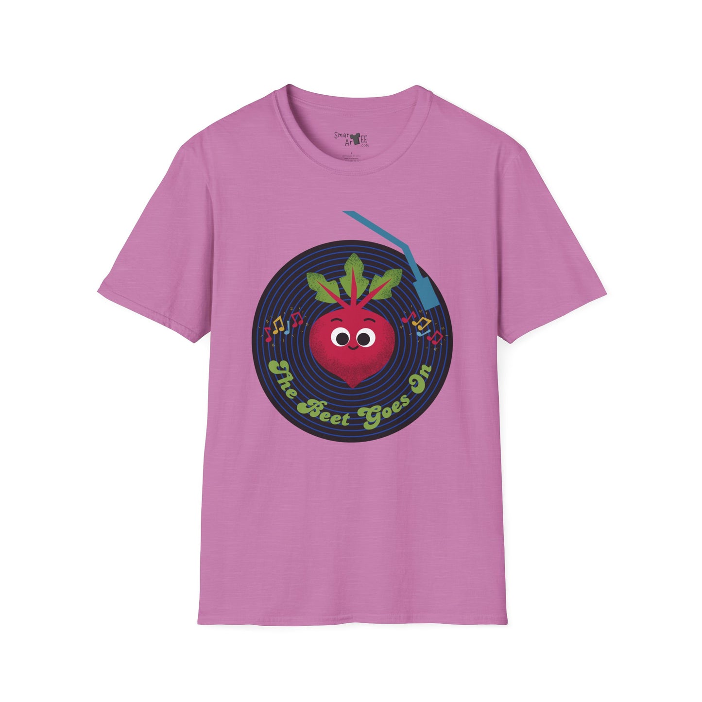 Fun and Whimsical Beet-Themed Unisex Softstyle T-Shirt, Perfect Gift for Fun Lovers, Music Enthusiasts, and Gardeners