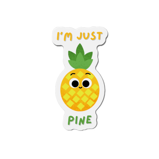 Cute Pineapple Die-Cut Magnet | Funny Kitchen Decor, Gift for Friends, Unique Fridge Magnet, Summer Vibes, Fruit Love