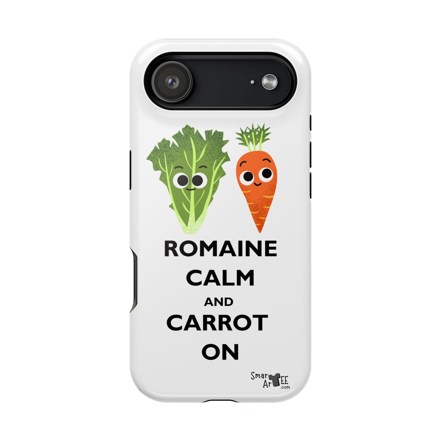 Cute Vegetable Pun Phone Caseca – Romaine Calm and Carrot On, Fun Gift, Kitchen Decor, Quirky, Culinary Passion