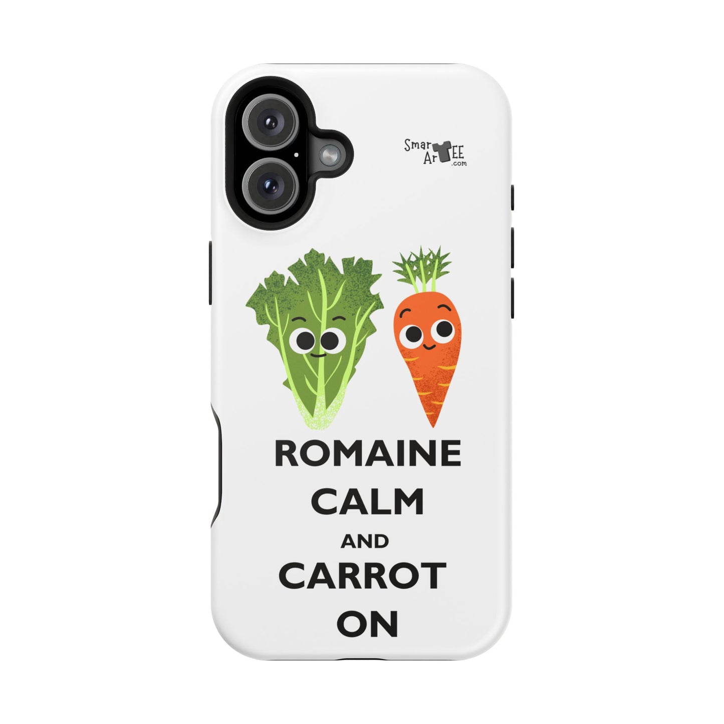 Cute Vegetable Pun Phone Caseca – Romaine Calm and Carrot On, Fun Gift, Kitchen Decor, Quirky, Culinary Passion