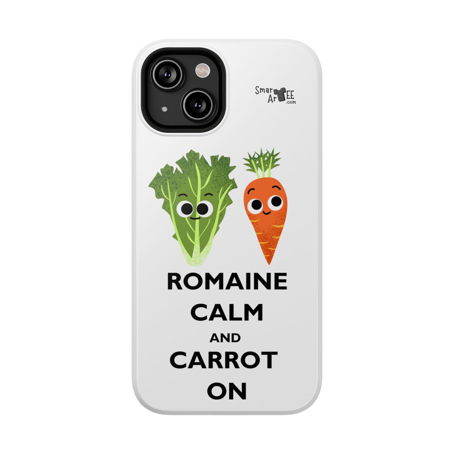 Cute Vegetable Pun Phone Caseca – Romaine Calm and Carrot On, Fun Gift, Kitchen Decor, Quirky, Culinary Passion
