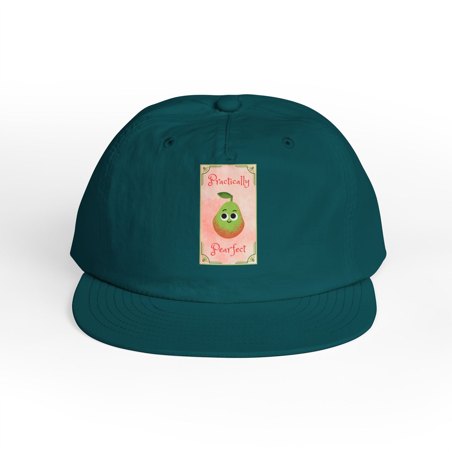 Surf Cap with 'Perfectly Pear' Design - Fun Beachwear, Summer Accessory, Gift Hat for Surfers, Casual Outfit, Beach Party Essential