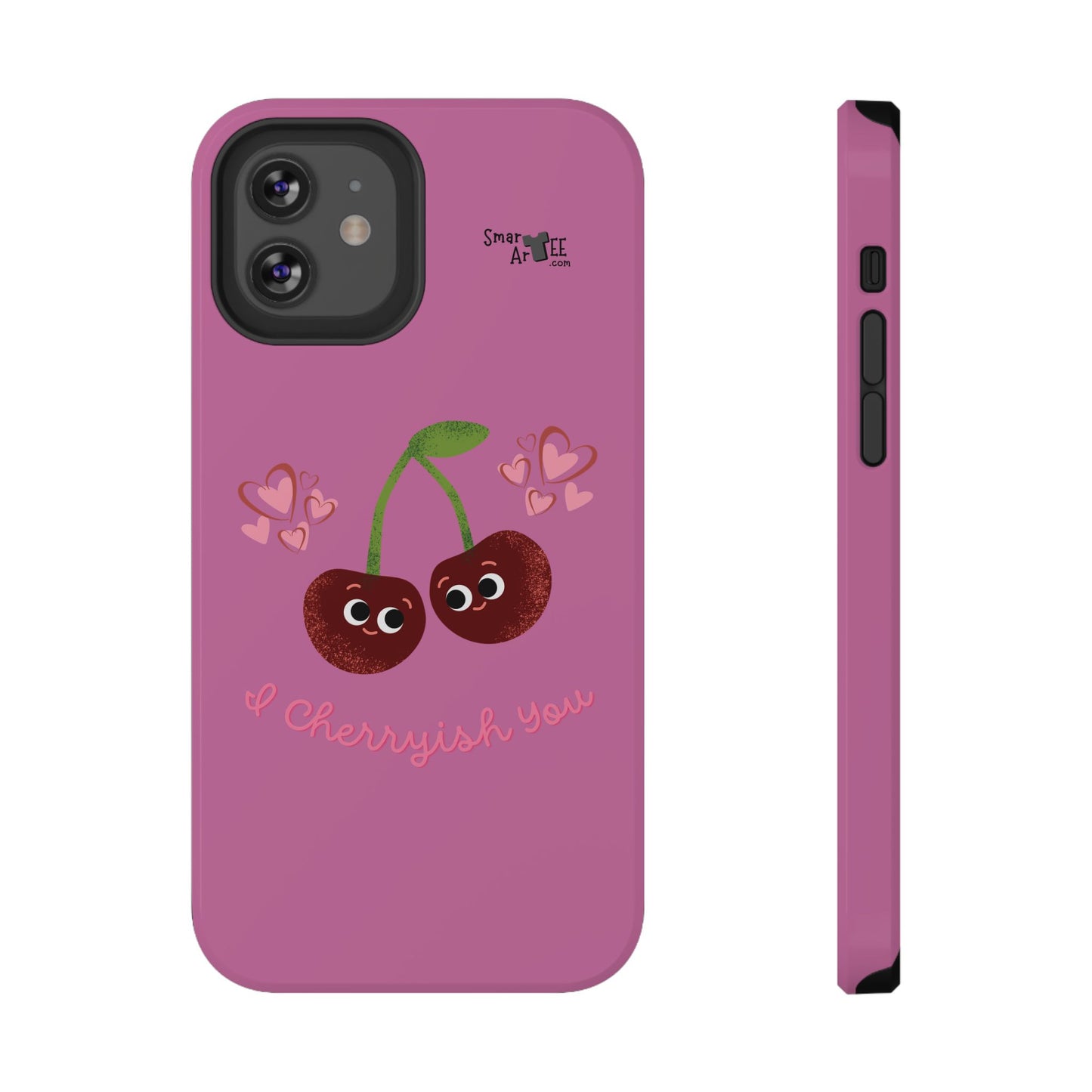 Cute Cherry Impact-Resistant Phone Case, Cherry Phone Cover, Valentine's Gift, Cute Phone Accessories, Sweetheart Case, I Cherryish You