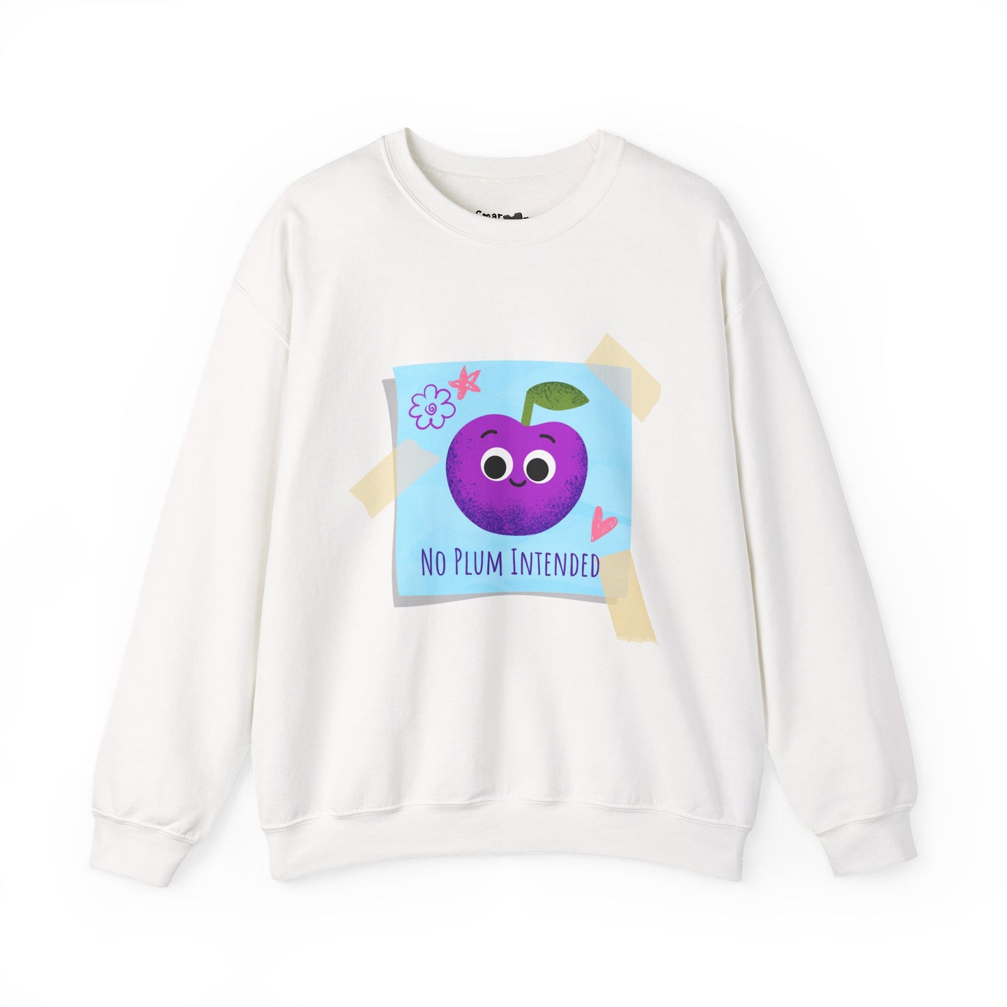 No Plum Intended Crewneck Sweatshirt, Relaxed Style for Everyday Wear, Great Gift Idea, Unisex Sweater