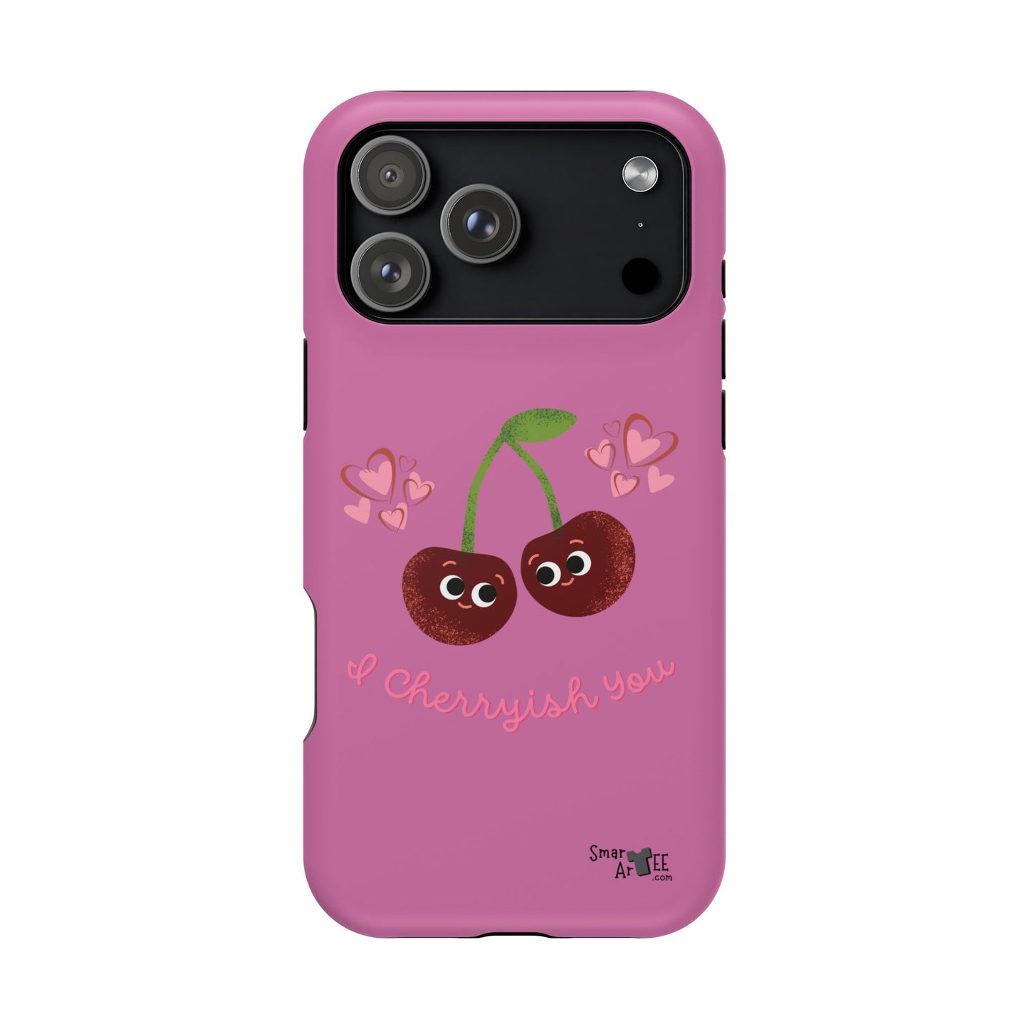 Cute Cherry Impact-Resistant Phone Case, Cherry Phone Cover, Valentine's Gift, Cute Phone Accessories, Sweetheart Case, I Cherryish You