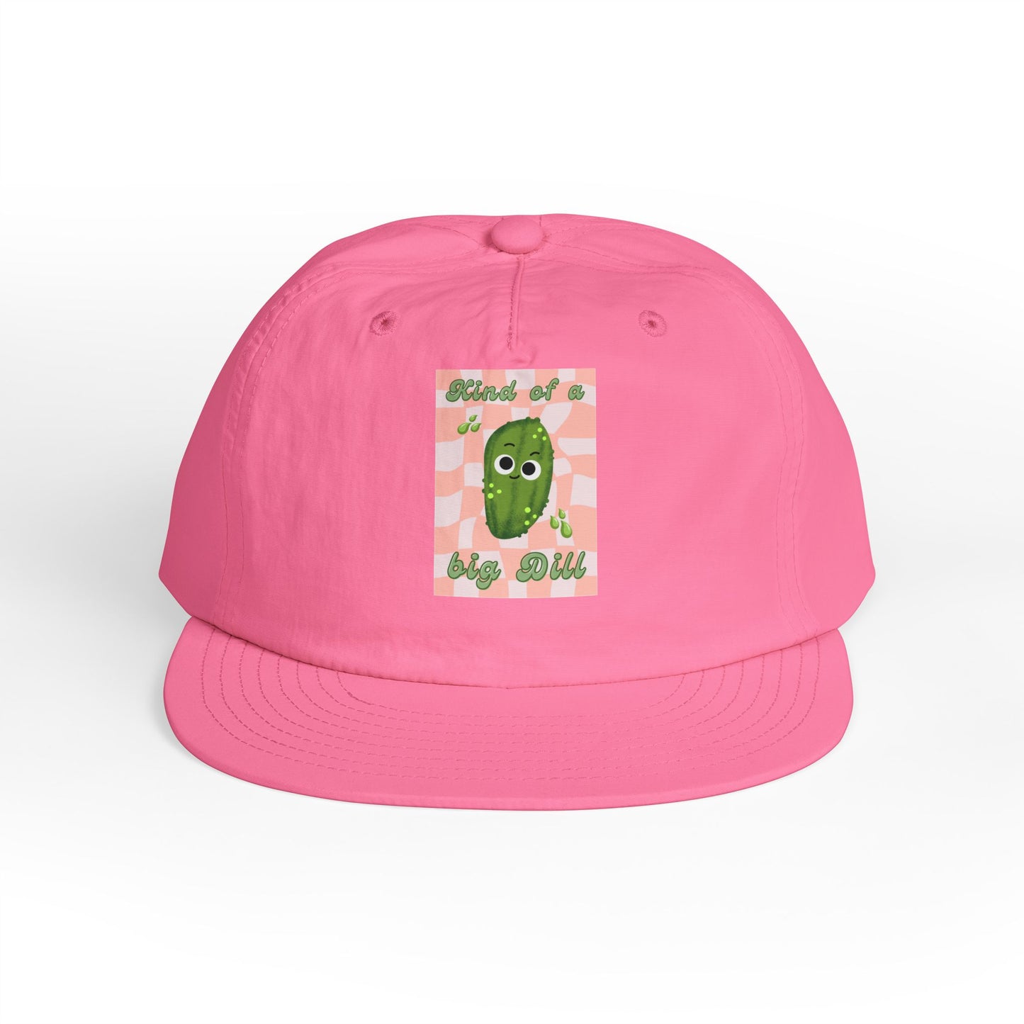 Funny Surf Cap with Cute Dill Pickle Design, Summer Hat for Beach Lovers, Ideal Gift for Foodies, Great for BBQs and Parties