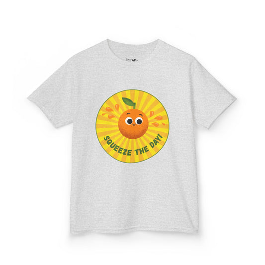Kids Squeeze the Day Tee, Fun Cotton Shirt for Boys & Girls, Cute Summer Outfit, Kid's Playwear, Children’s Gift Tee