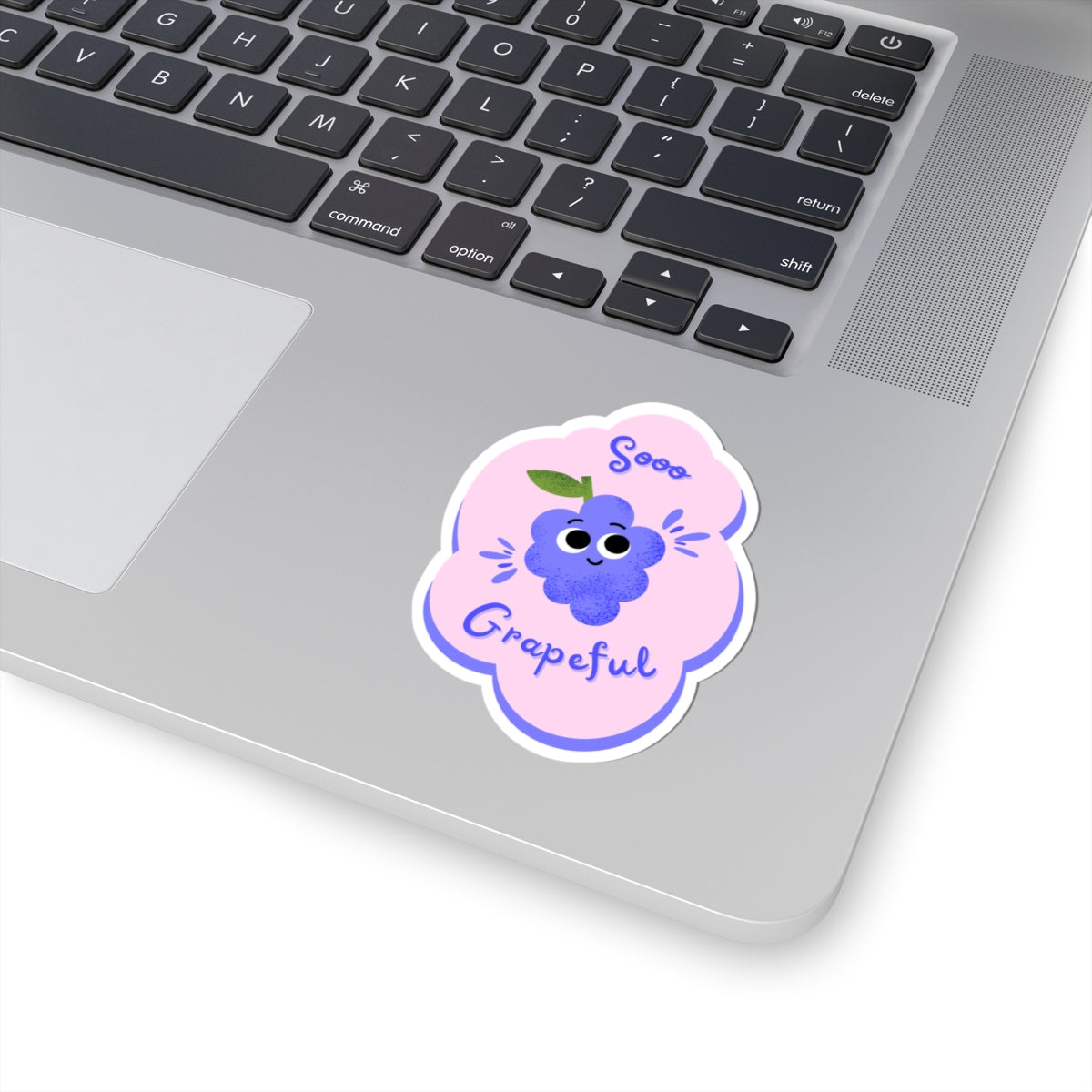 Cute Grapeful Kiss-Cut Stickers | Fun Laptop Decor, Gift for Friends, Cute Stationery, Planner Stickers, Whimsical Home Decor