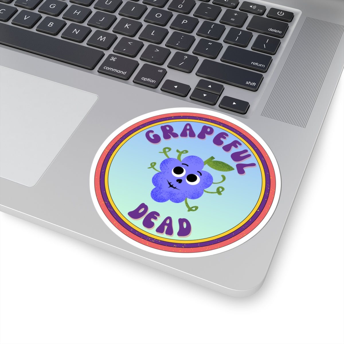 Whimsical Kiss-Cut Stickers, Fun Grapeful Dead Stickers, 420 Decor, Laptop Stickers, Gift for Friends, Quirky Vinyl Art