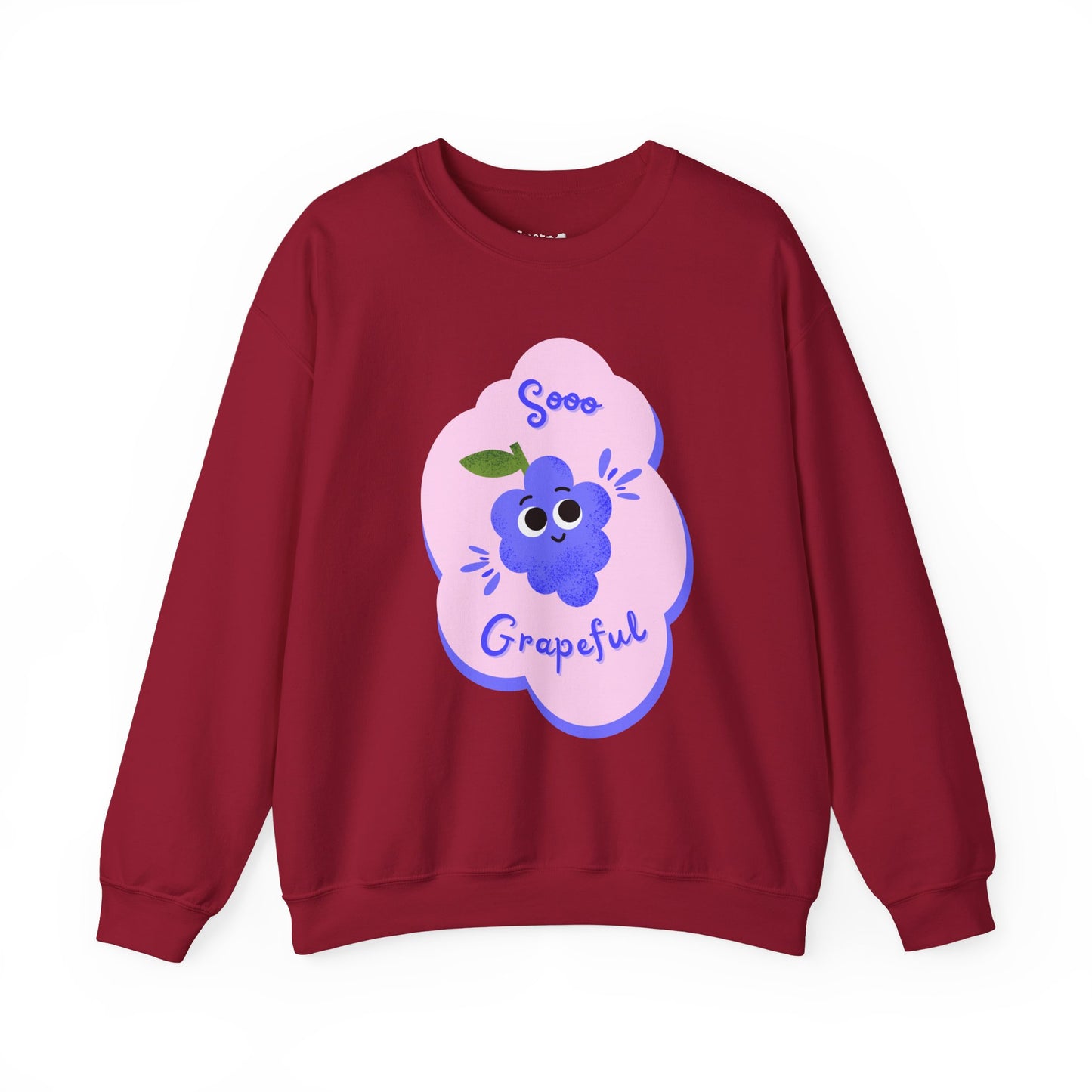 Sooo Grapeful Crewneck Sweatshirt - Cozy Unisex Top, Perfect for Gift Giving, Casual Wear, Fall Fashion, and Everyday Comfort