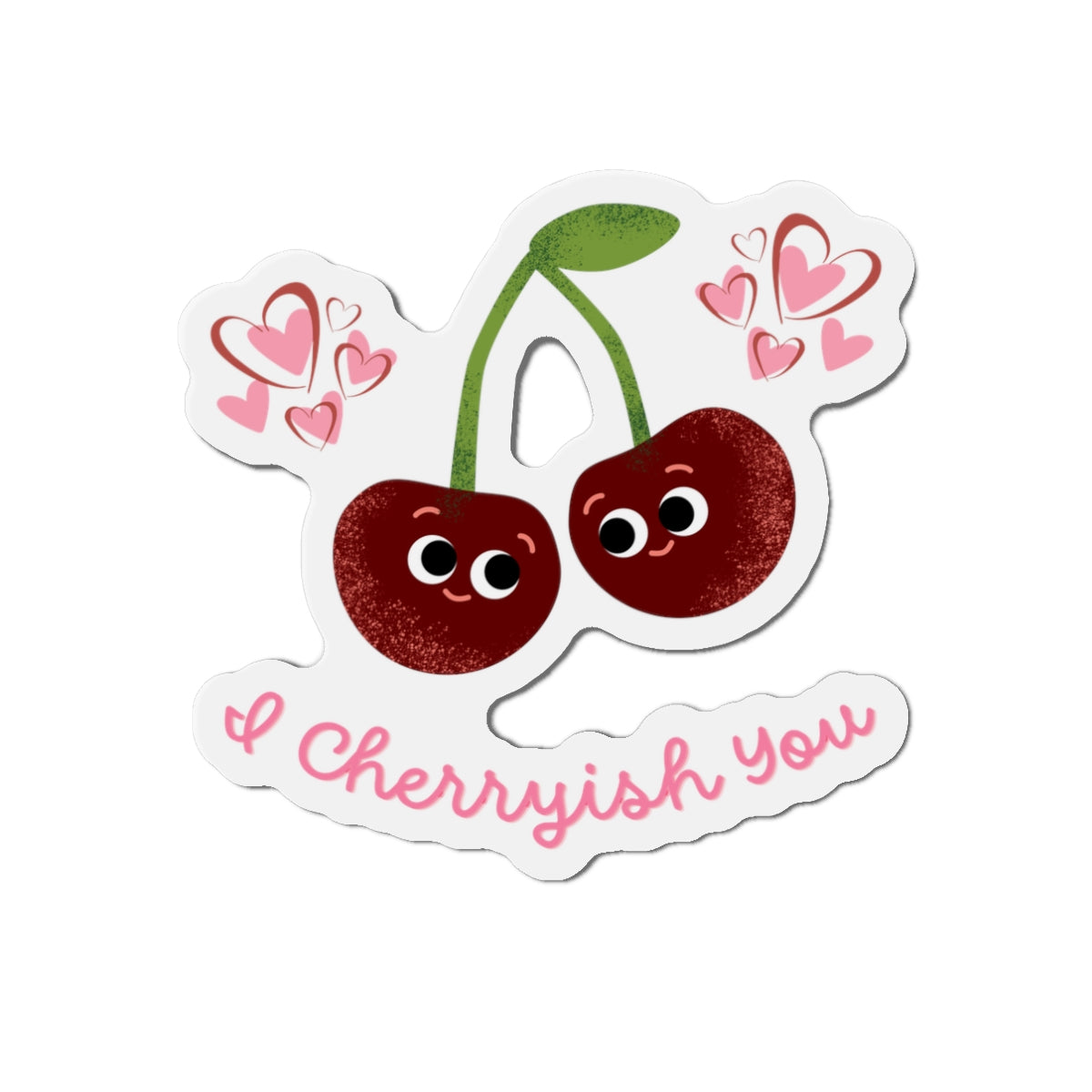 Cute Cherry Love Die-Cut Magnet, I Cherryish You Magnet, Fun Refrigerator Decor, Gift for Valentine's Day, Sweetheart Gift, Cheery Home [...]